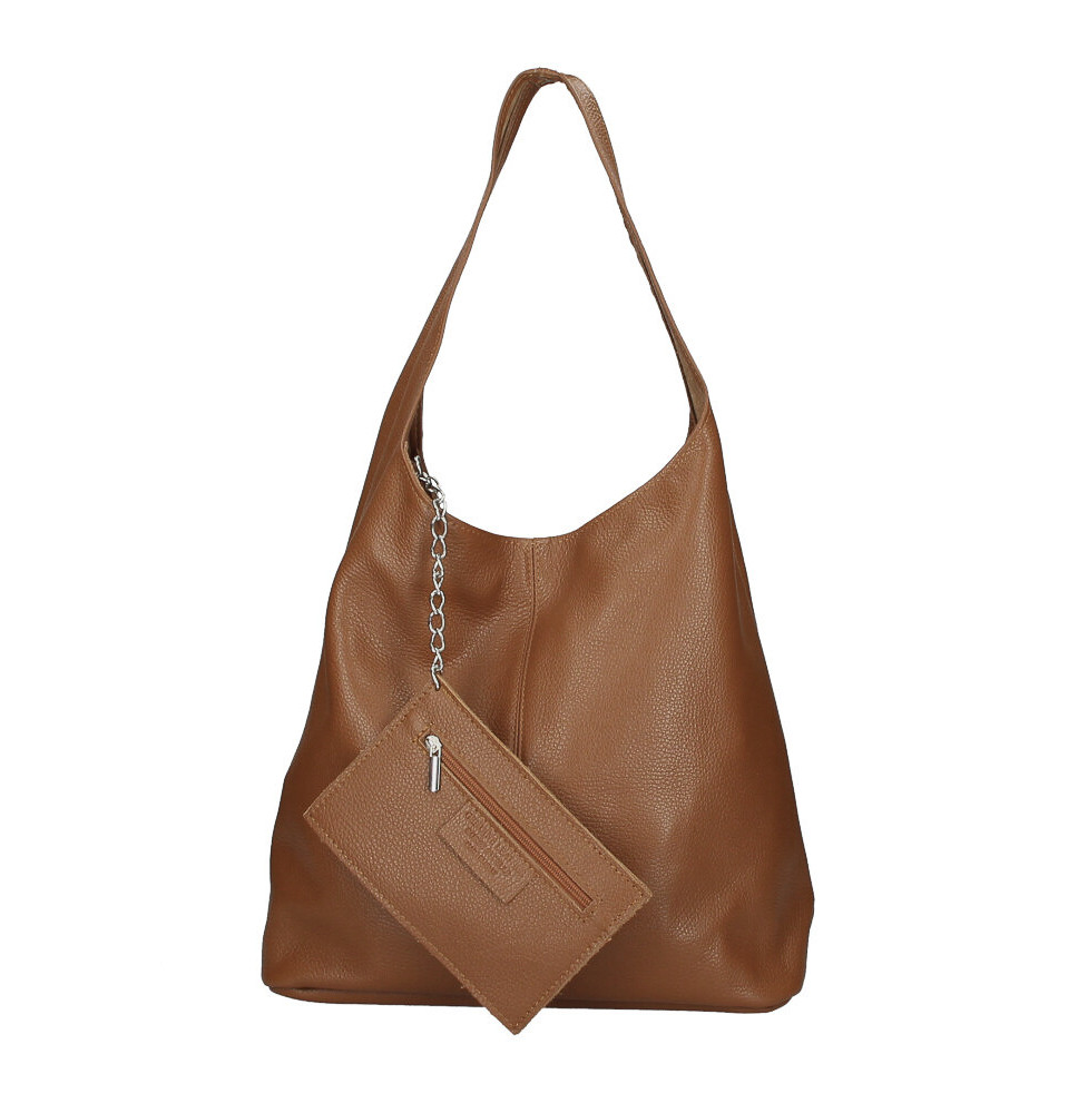 Bőr kézitáska 108 konyak Made in Italy