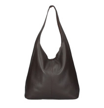 Bőr kézitáska 108 sötétbarna Made in Italy