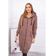Női szigetelt, kapucnis pulóver MI9302 mocca