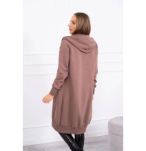 Női szigetelt, kapucnis pulóver MI9302 mocca