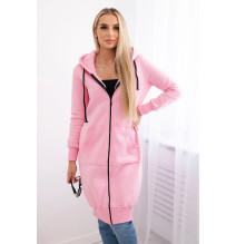 Női szigetelt, kapucnis pulóver MI9302 világos rózsaszín