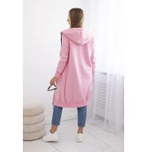 Női szigetelt, kapucnis pulóver MI9302 világos rózsaszín