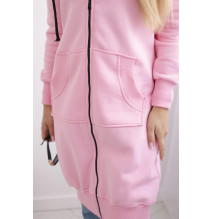 Női szigetelt, kapucnis pulóver MI9302 világos rózsaszín