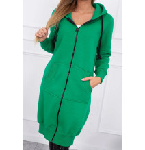 Női szigetelt, kapucnis pulóver MI9302 zöld