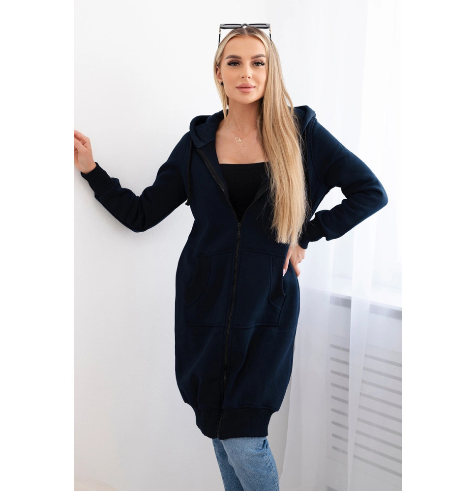 Női szigetelt, kapucnis pulóver MI9302 sötétkék