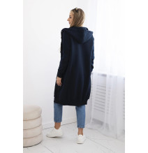 Női szigetelt, kapucnis pulóver MI9302 sötétkék