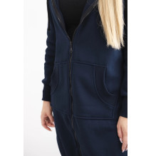 Női szigetelt, kapucnis pulóver MI9302 sötétkék