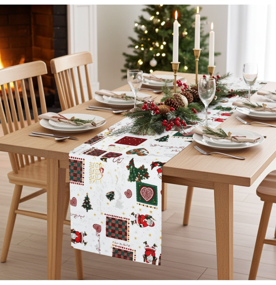 Karácsonyi terítő HoHoHo