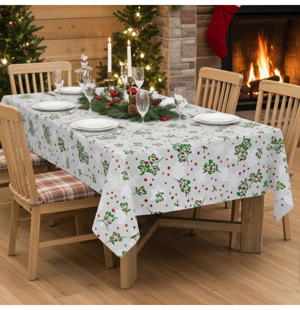 Karácsonyi terítő fagyöngy