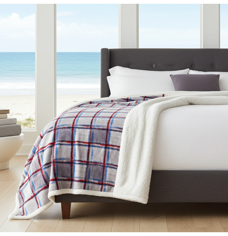 Takaró Fashion 160x210 cm kékes-szürke