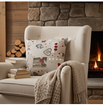 Párnahuzat piros szív