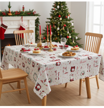 Karácsonyi terítő Mackó bézs