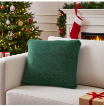 Párnahuzat gobelin sötétzöld Chenille IT150