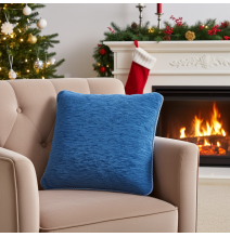 Párnahuzat gobelin 42x42 cm égszínkék Chenille IT150