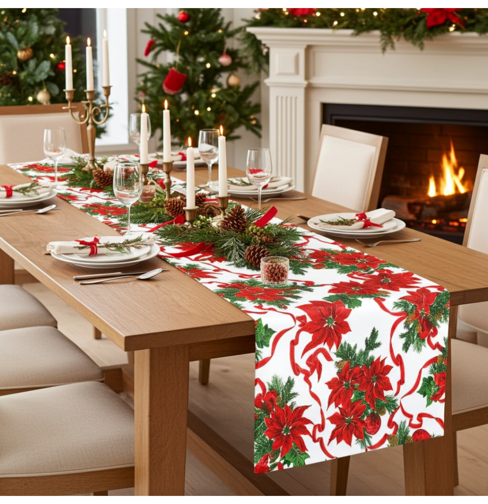 karácsonyi futó Karácsonyi Rózsa fehér