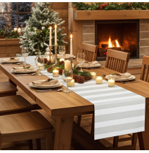 Luxus asztali futó arany csíkokkal lurexszel