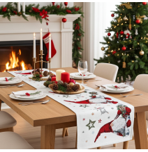 Gobelin terítő Vörös manó Chenille IT010