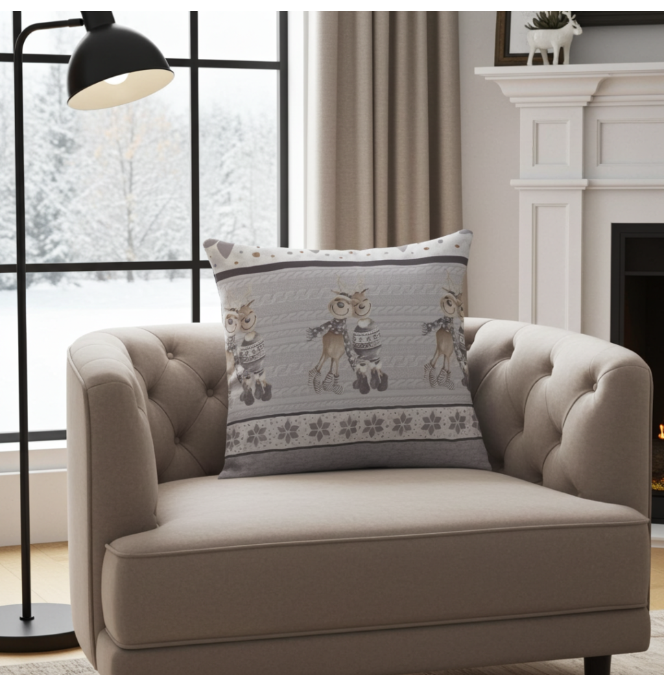 Párnahuzat rénszarvas bézs 40x40 cm MADE IN ITALY