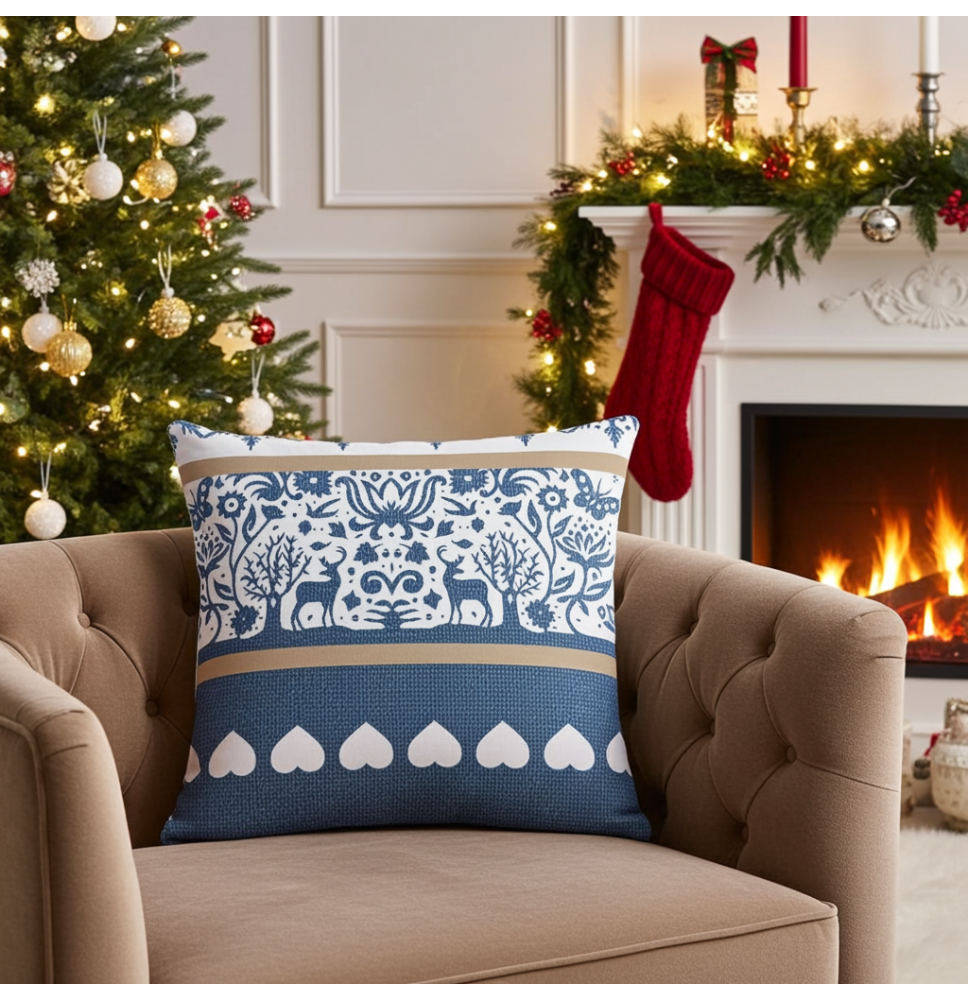 Párnahuzat TIROL kék 40x40 cm MADE IN ITALY