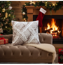 Párnahuzat Jerseyezs bézs new 40x40 cm