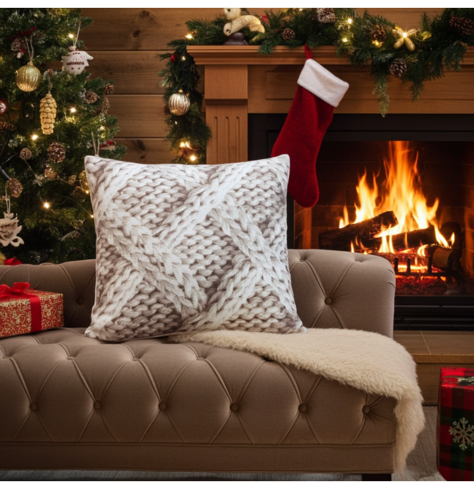 Párnahuzat Jerseyezs bézs new 40x40 cm