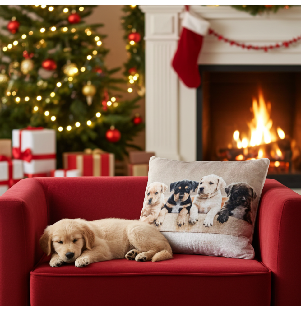 Szigetelt párna Kölykök 40x40 cm