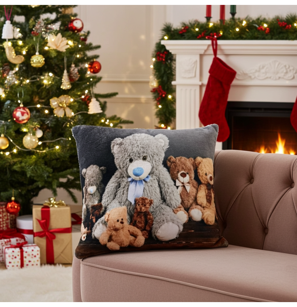 Szigetelt párna Játékmackók család 40x40 cm