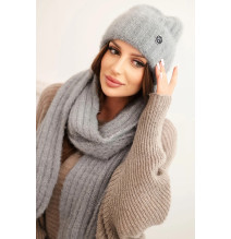 Női kalap és sál CZ7 grau