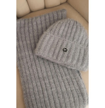 Női kalap és sál CZ7 grau