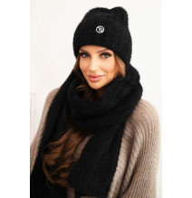 Női kalap és sál CZ7 fekete