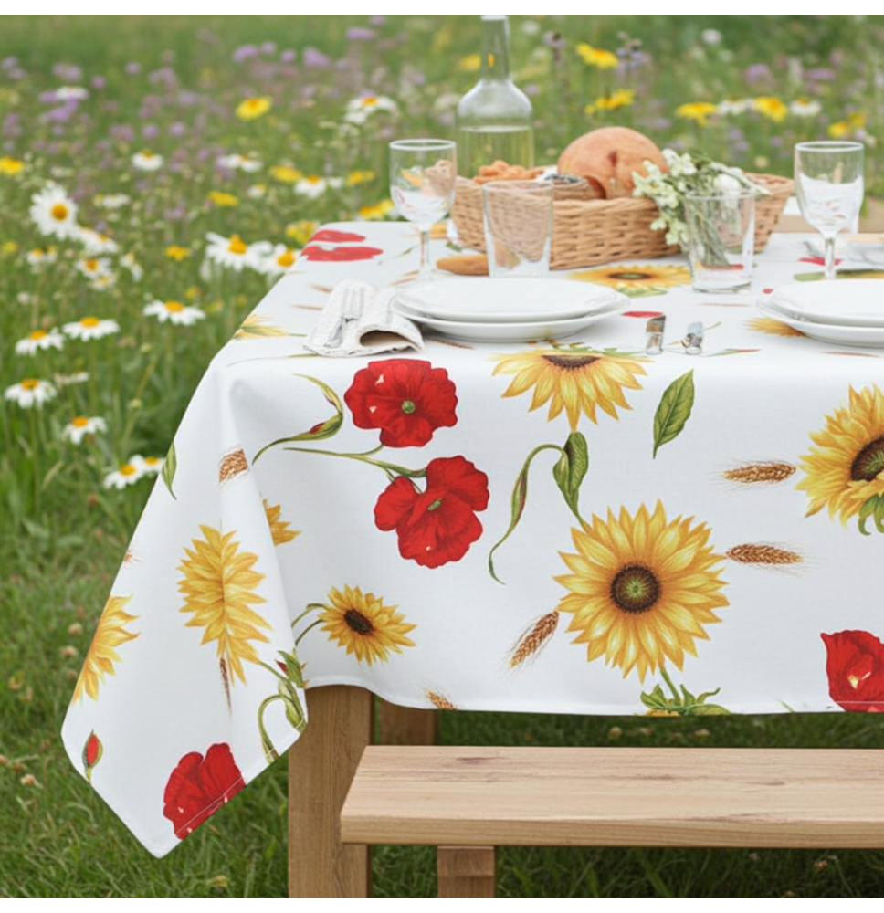 Pamut terítő Napraforgó és vadmák