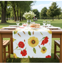 Asztali futó 50x150 cm Napraforgó és vadmák