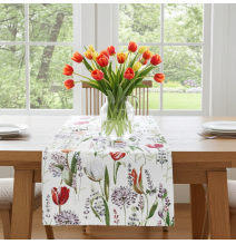 Gobelin asztalterítő Tulipánok Chenille 1187B