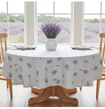 Kerek terítő Levendula pöttyökkel