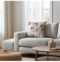 Párnahuzat patchwork piros szív