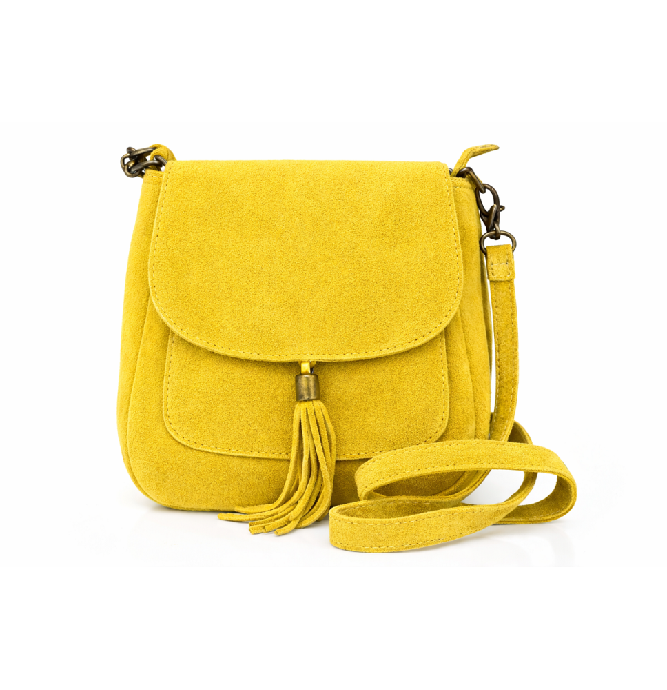 Bőr válltáska 1147 sárga