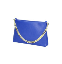 Női bőr válltáska 739 azúrkék Made in Italy