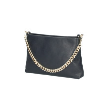 Női bőr válltáska 739 fekete Made in Italy