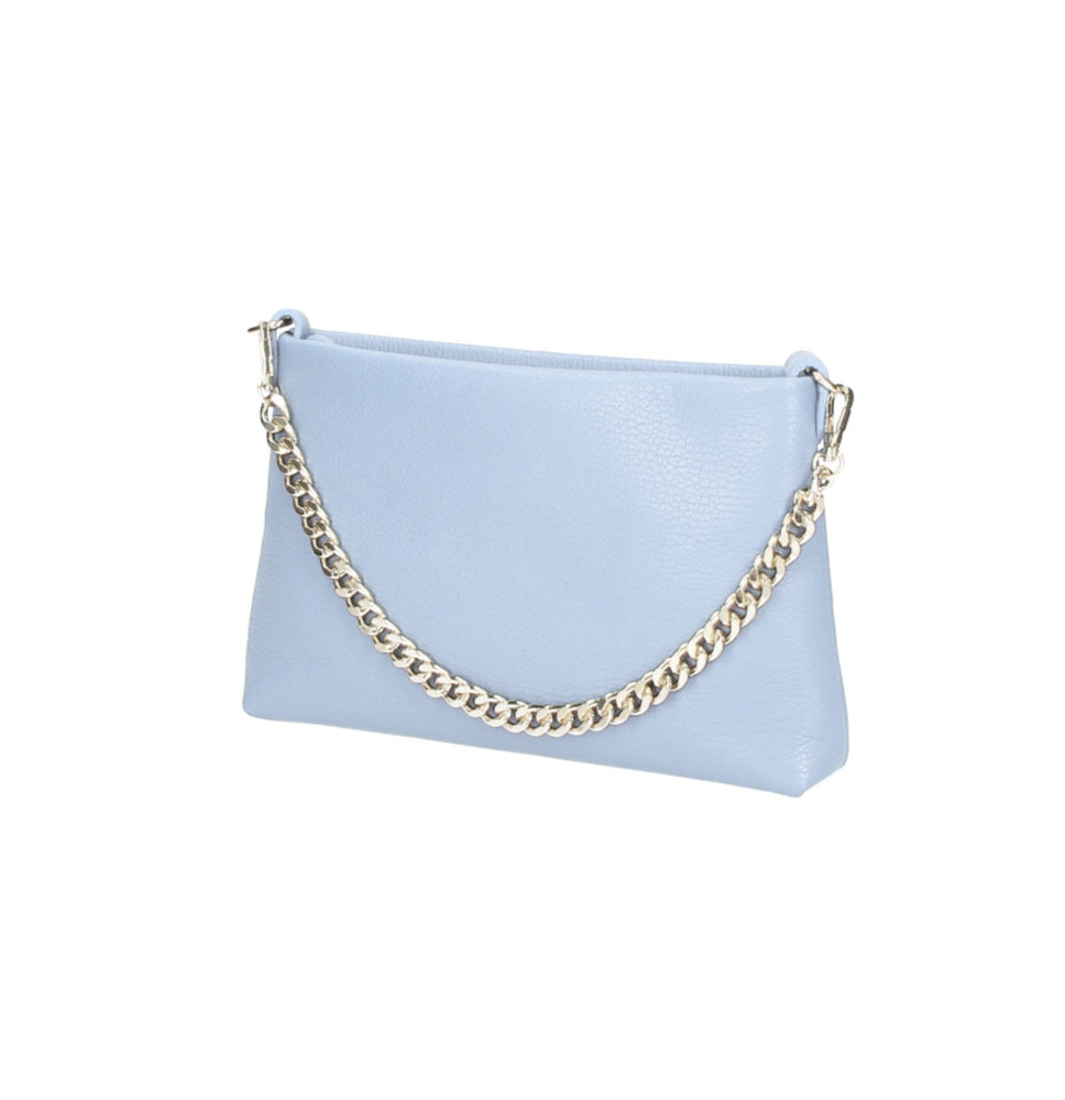 Női bőr válltáska 739 égszínkék Made in Italy