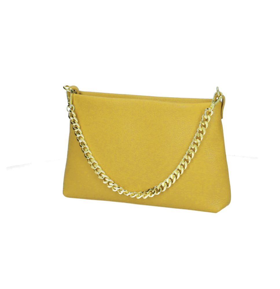 Női bőr válltáska 739 okker Made in Italy