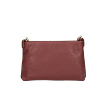 Női bőr válltáska 739 sötétvörös Made in Italy