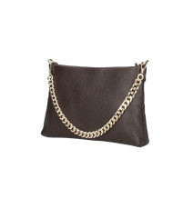 Női bőr válltáska 739 sötétbarna Made in Italy