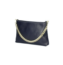 Női bőr válltáska 739 sötétkék Made in Italy