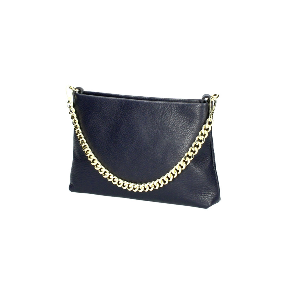 Női bőr válltáska 739 sötétkék Made in Italy