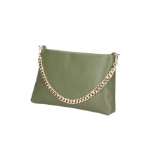 Női bőr válltáska 739 katonai zöld Made in Italy