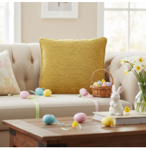 Párnahuzat gobelin sárga Chenille IT150