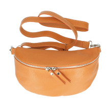 Bőr deréktáska 678 narancs Made in Italy