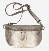 Bőr deréktáska 678 bronz Made in Italy