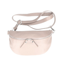 Bőr deréktáska 678 púderrózsaszín Made in Italy