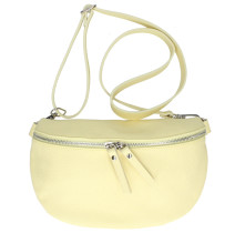 Bőr deréktáska 678 citromsárga Made in Italy